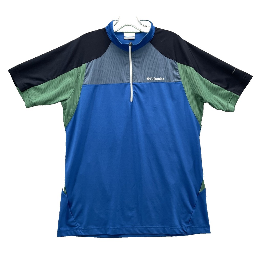 Columbia‎ 1/4 Zip Shirt Men's XL Colorblock Sportswear Cycling Gorp Outdoor Tech